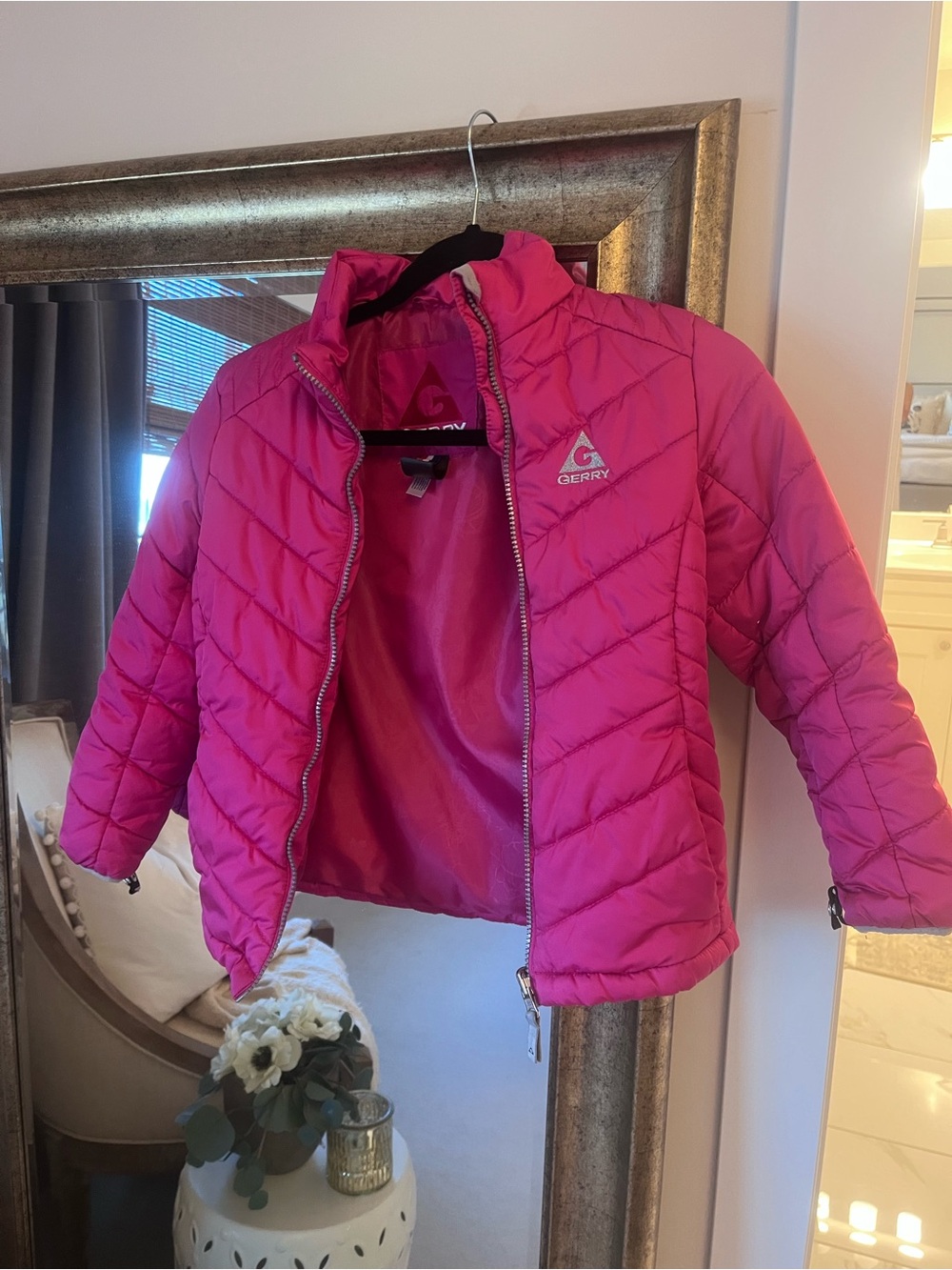 Gerry Weber Girls' Bright Pink Quilted Puffer Jacket